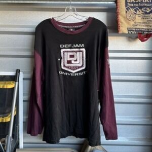 Def Jam University Long Sleeve Shirt Y2k Streetwear Rap Wear